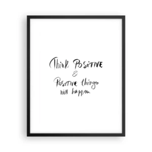 Affiche dans un cadre noir - Poster - Comment vivre? - 40x50 cm