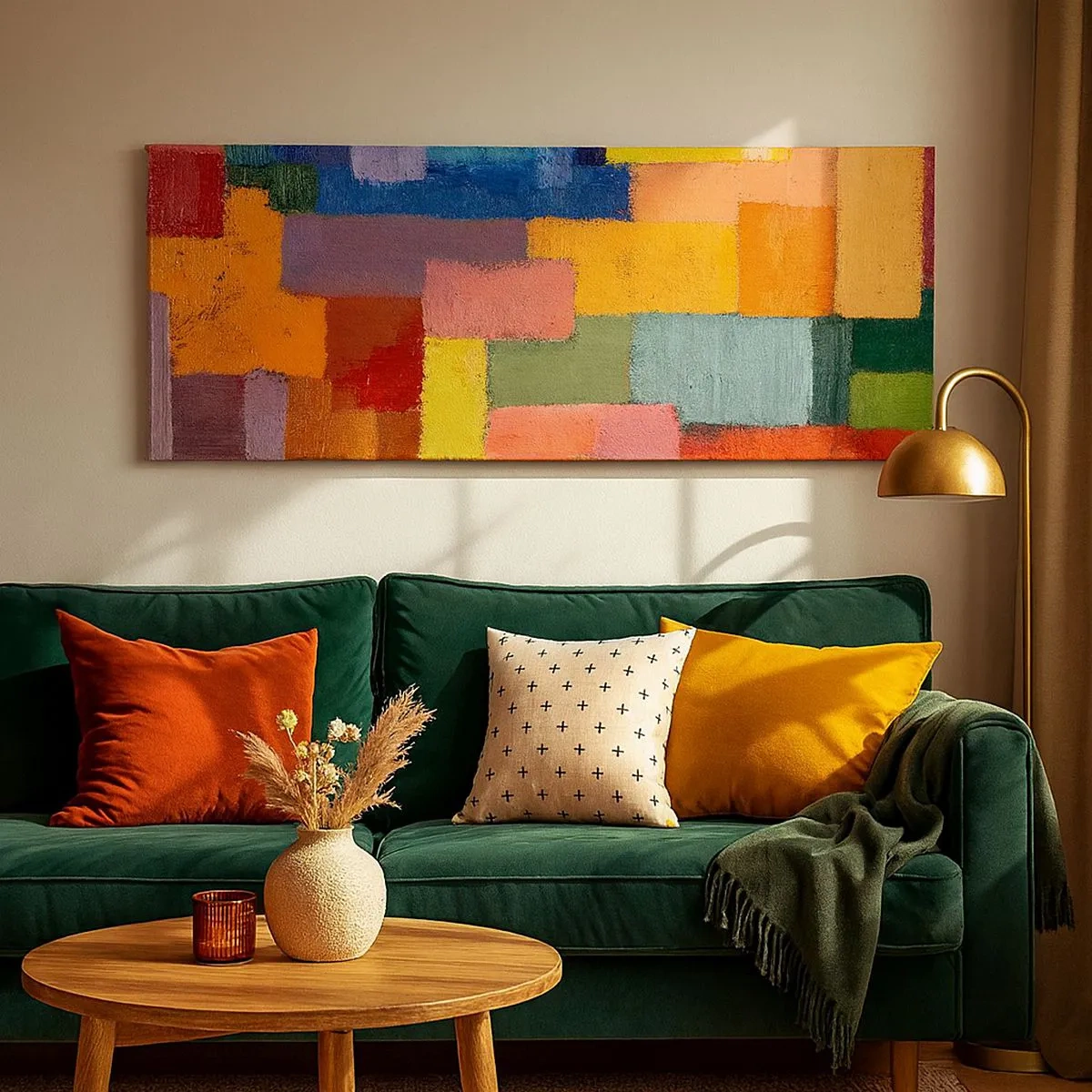 Impression sur toile - Image sur toile - Chacun est différent, tout est coloré - 100x40 cm