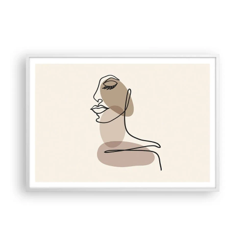 Affiche dans un cadre blanc - Poster - S'écouter - 100x70 cm