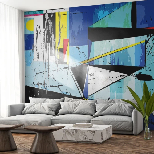 Papier Peint Photo Standard Eco - Regardez le monde sous un certain angle… - Abstraction, Morceau, Modèle moderne - 500x350 cm