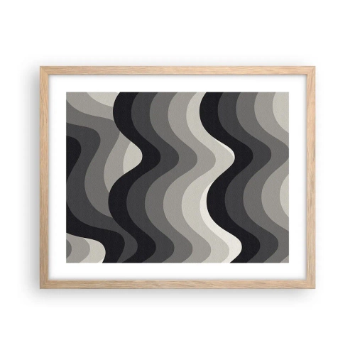 Affiche dans un chêne clair - Poster - Vague après vague - 50x40 cm