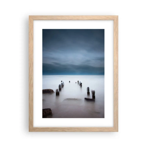 Affiche dans un chêne clair - Poster - Lac pensif - 30x40 cm