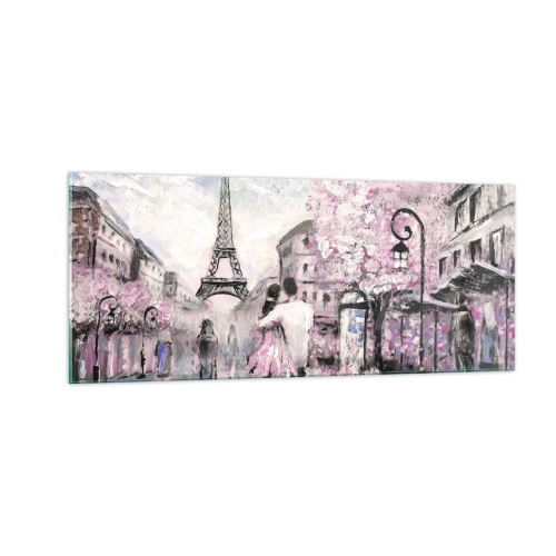 Impression sur verre - Image sur verre - Comment tomber amoureu, il faut juste... - 100x40 cm