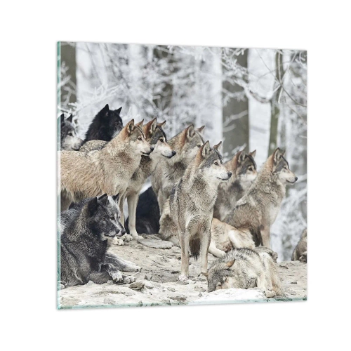 Impression sur verre - Image sur verre - Famille et amis - 30x30 cm