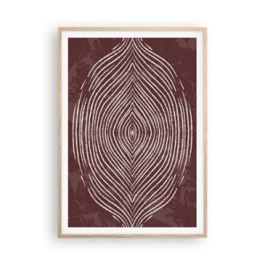 Affiche dans un chêne clair - Poster - L'espace parle - 70x100 cm