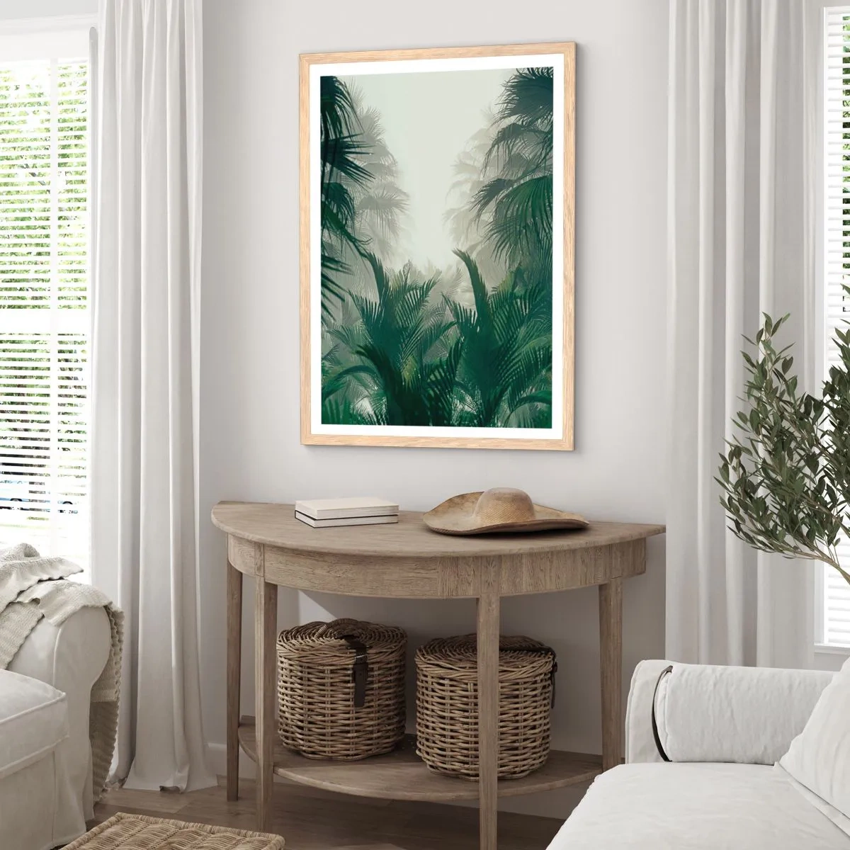 Affiche dans un chêne clair - Poster - Secret tropical - 40x50 cm