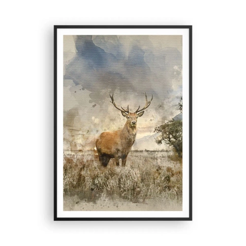 Affiche dans un cadre noir - Poster - Dignité - force - majesté - 70x100 cm