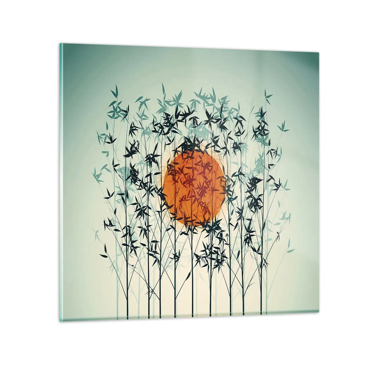 Impression sur verre - Image sur verre - Soleil japonnais - 60x60 cm