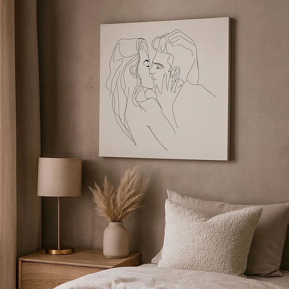 Impression sur toile - Image sur toile - Enlacé de sentiment - 30x30 cm