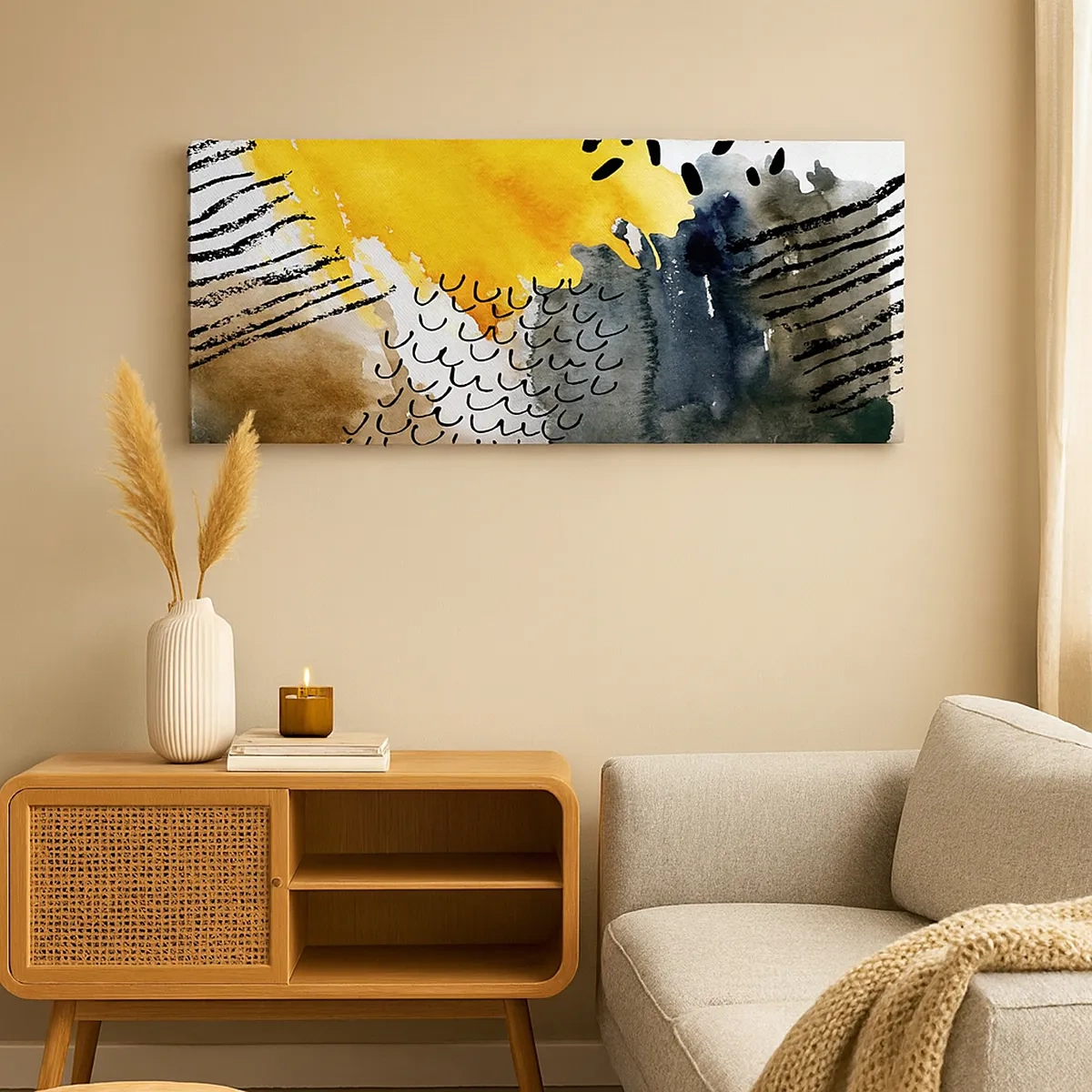 Impression sur toile - Image sur toile - Rencontre des éléments - 30x30 cm