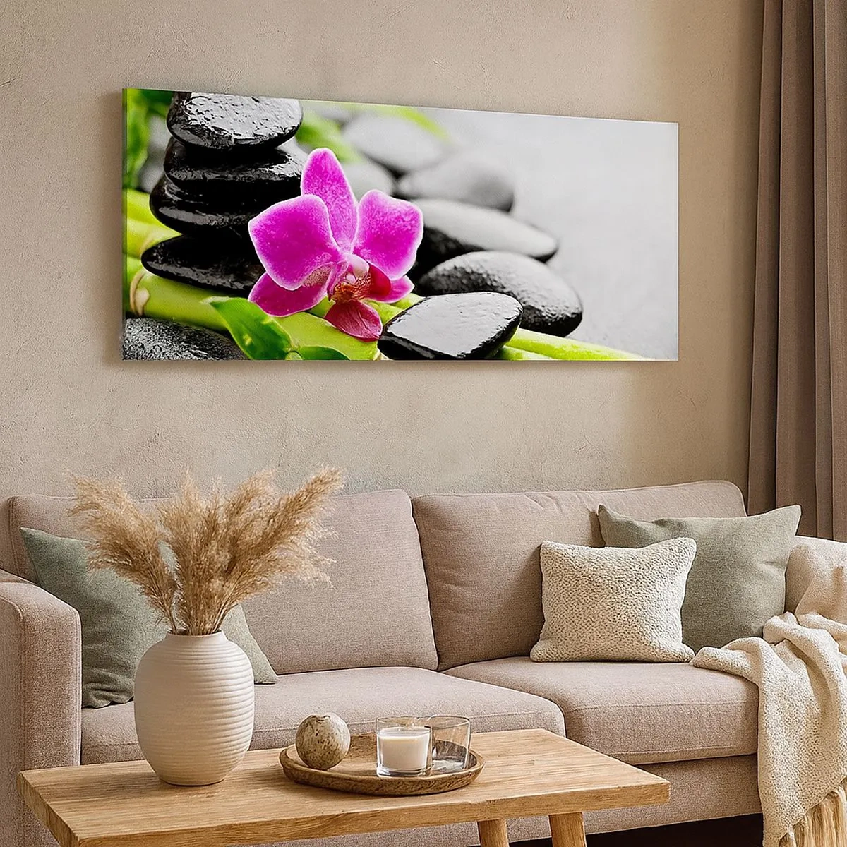 Impression sur toile - Image sur toile - Dans un équilibre de calme - 100x40 cm