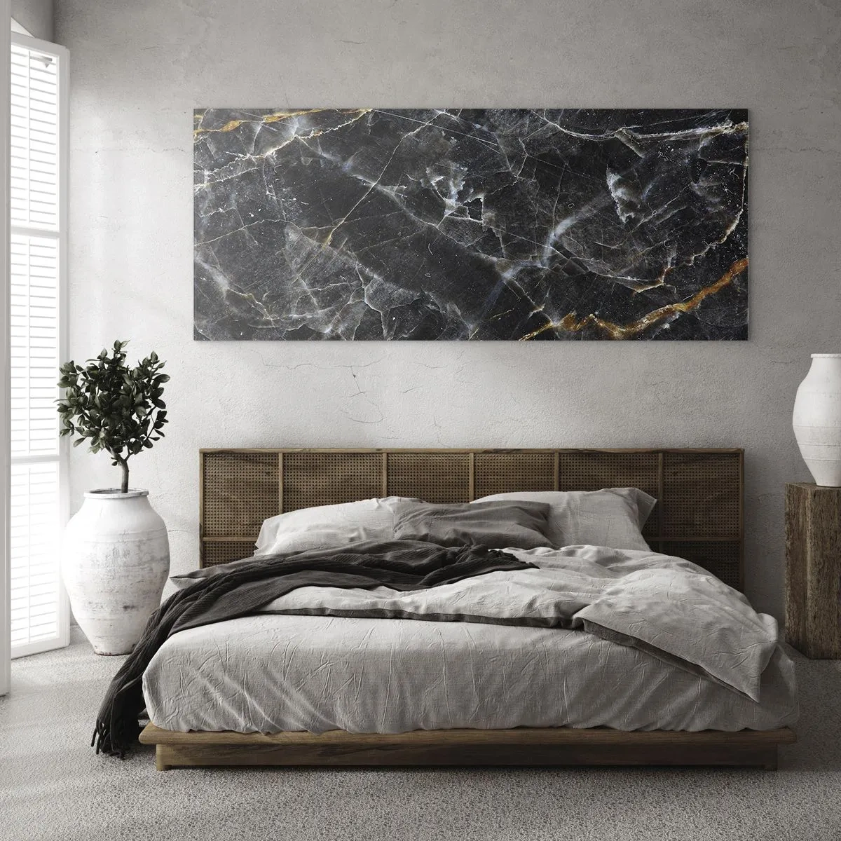 Impression sur verre - Image sur verre - La vie intérieure de la pierre - 100x40 cm