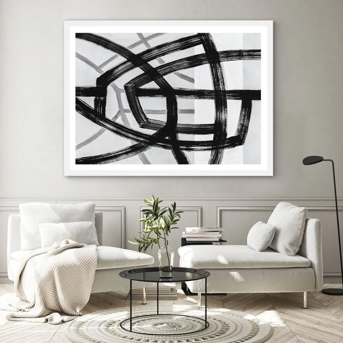 Affiche dans un cadre blanc - Poster - Profondeur du bâtiment - 40x30 cm