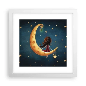 Affiche dans un cadre blanc - Poster - Il était une fois... - 30x30 cm