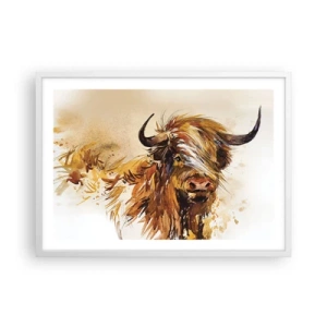 Affiche dans un cadre blanc - Poster - Fierté du chasseur - 70x50 cm