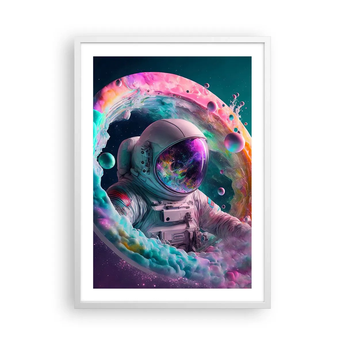 Affiche dans un cadre blanc - Poster - porte des étoiles - 50x70 cm