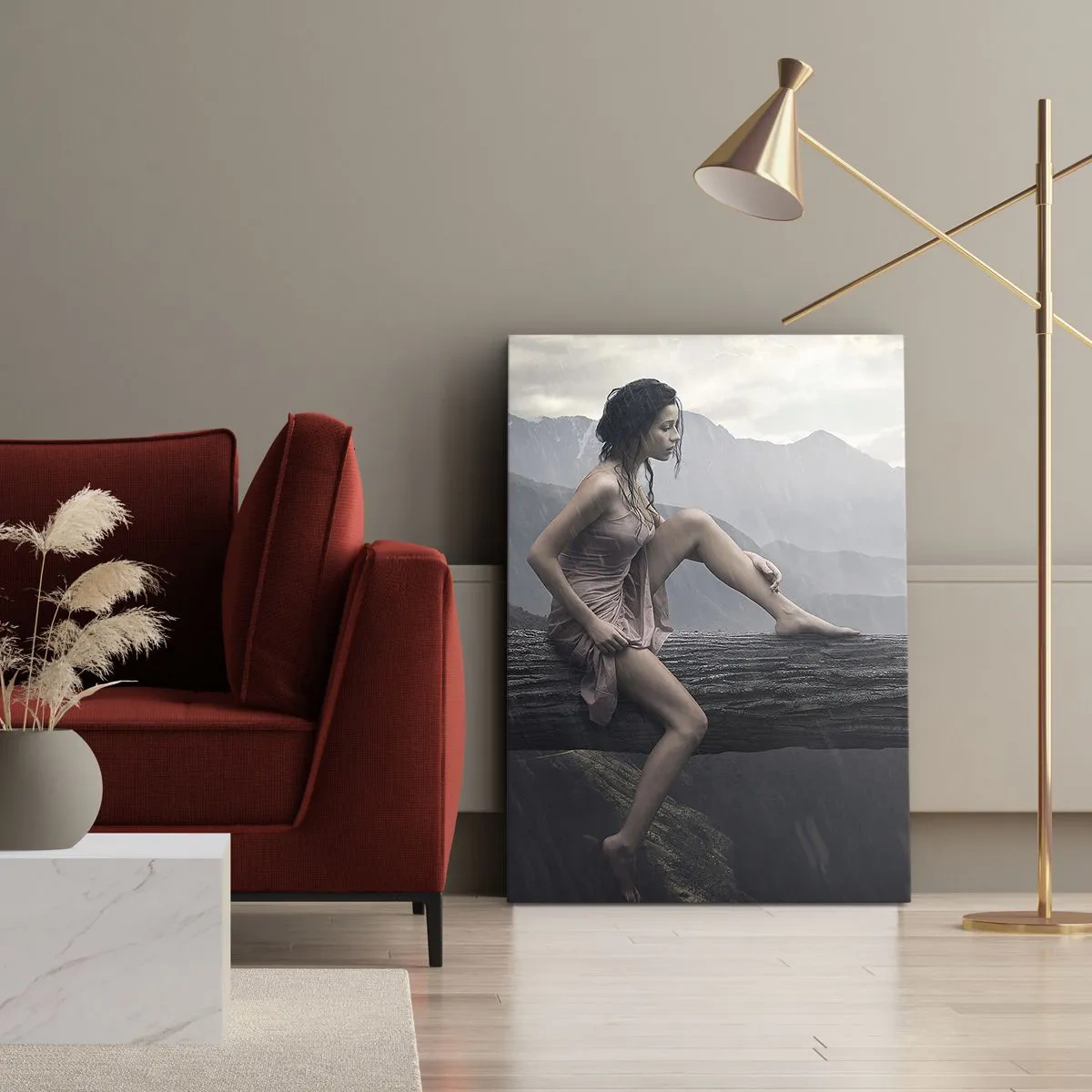 Impression sur toile - Image sur toile - Des sommets de beauté - 65x120 cm