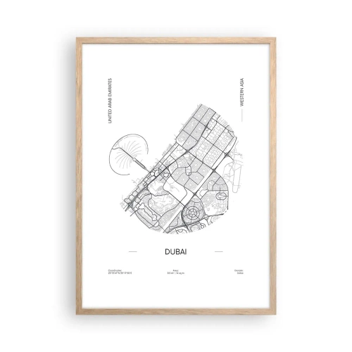 Affiche dans un chêne clair - Poster - Anatomie de Dubaï - 50x70 cm