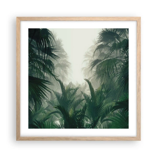 Affiche dans un chêne clair - Poster - Secret tropical - 50x50 cm