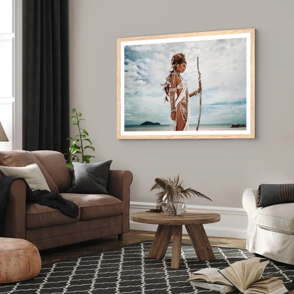 Affiche dans un chêne clair - Poster - Reine des tropiques - 70x50 cm