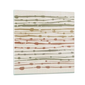 Impression sur verre - Image sur verre - Notation musicale des couleurs - 30x30 cm