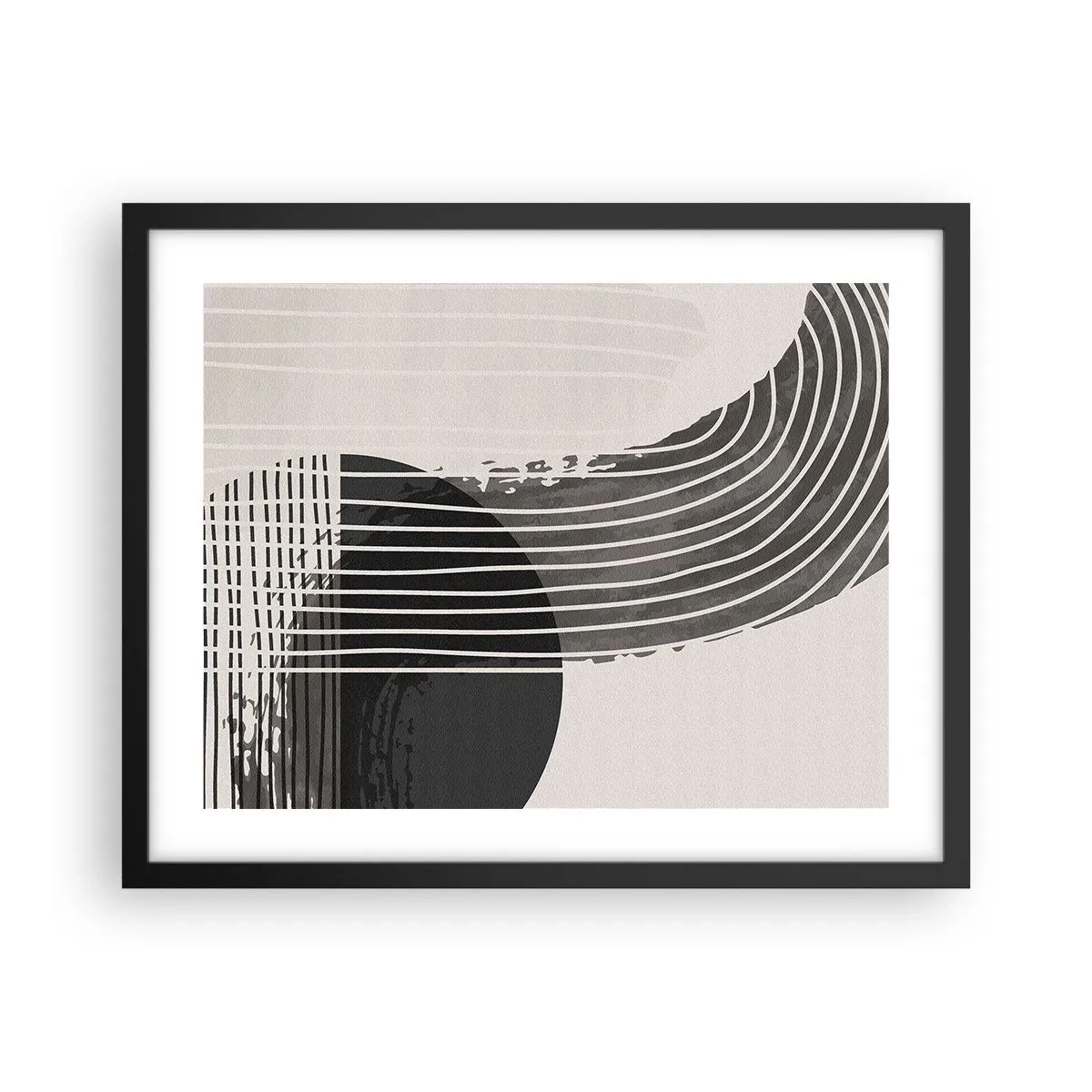 Affiche dans un cadre noir - Poster - Aller et retour - 50x40 cm