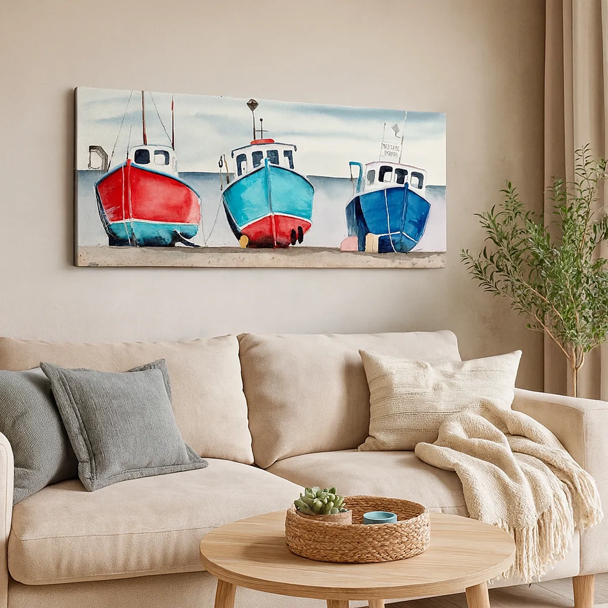 Impression sur toile - Image sur toile - Prêt pour la pêche - 30x30 cm