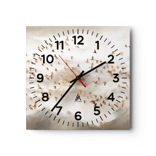 Horloge murale - Pendule murale - Il est l'heure… - 40x40 cm