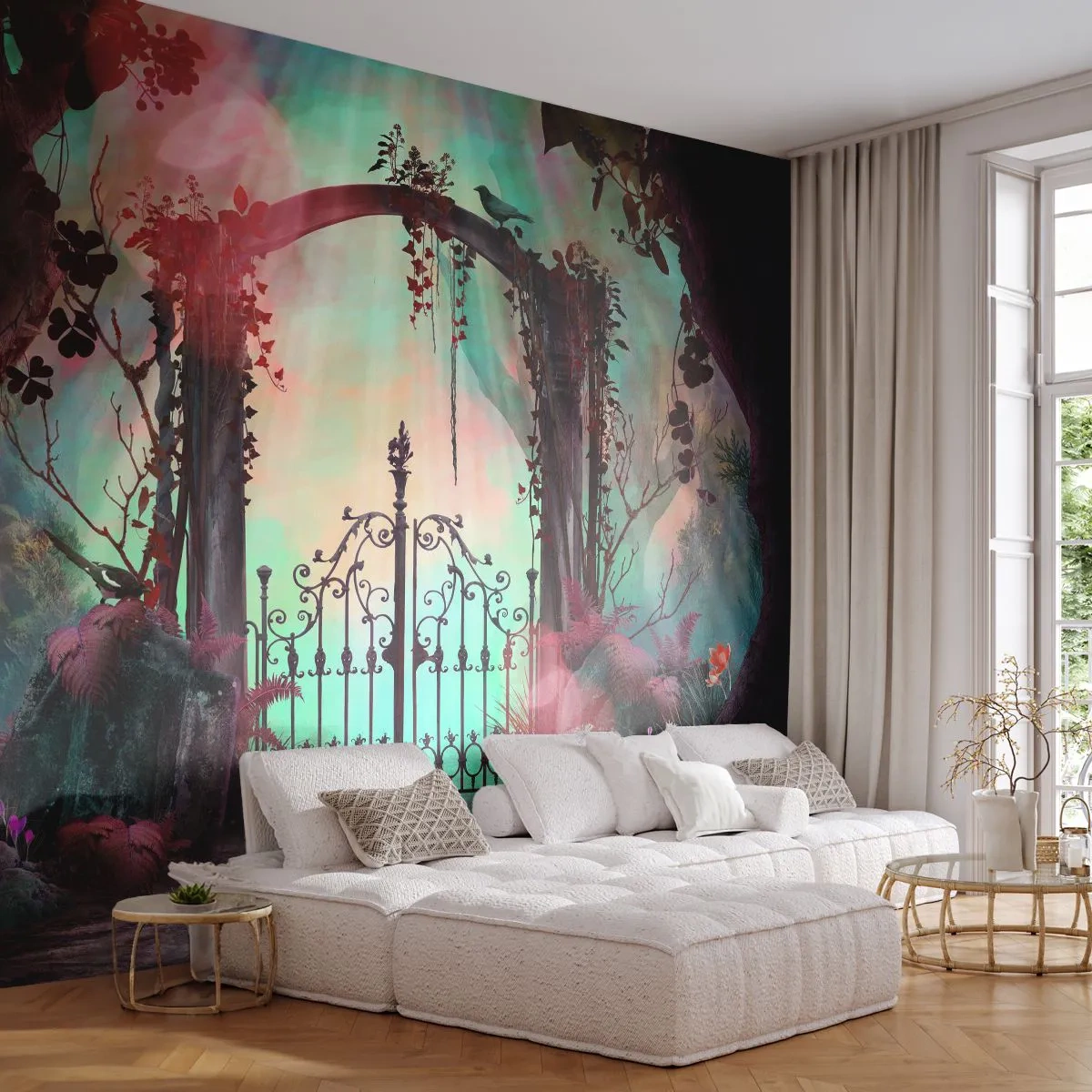 Papier Peint Autocollant Deluxe Sticker - Jardin secret - Fantaisie, Jardin secret, Conte de fées - 400x280 cm