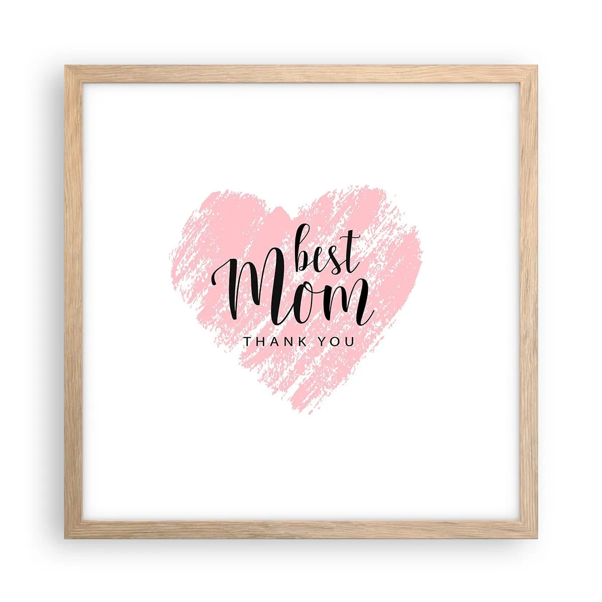 Affiche dans un chêne clair - Poster - Toujours au bon moment - 40x40 cm