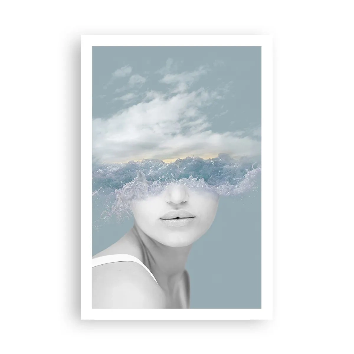 Affiche - Poster - La tête dans les nuages - 61x91 cm