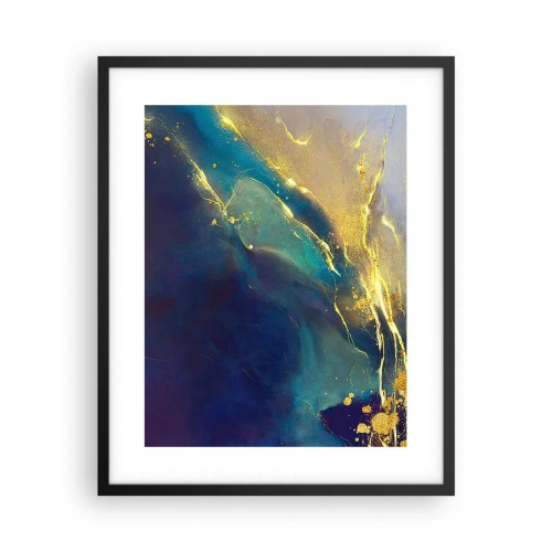 Affiche dans un cadre noir - Poster - Coulée d'or - 40x50 cm
