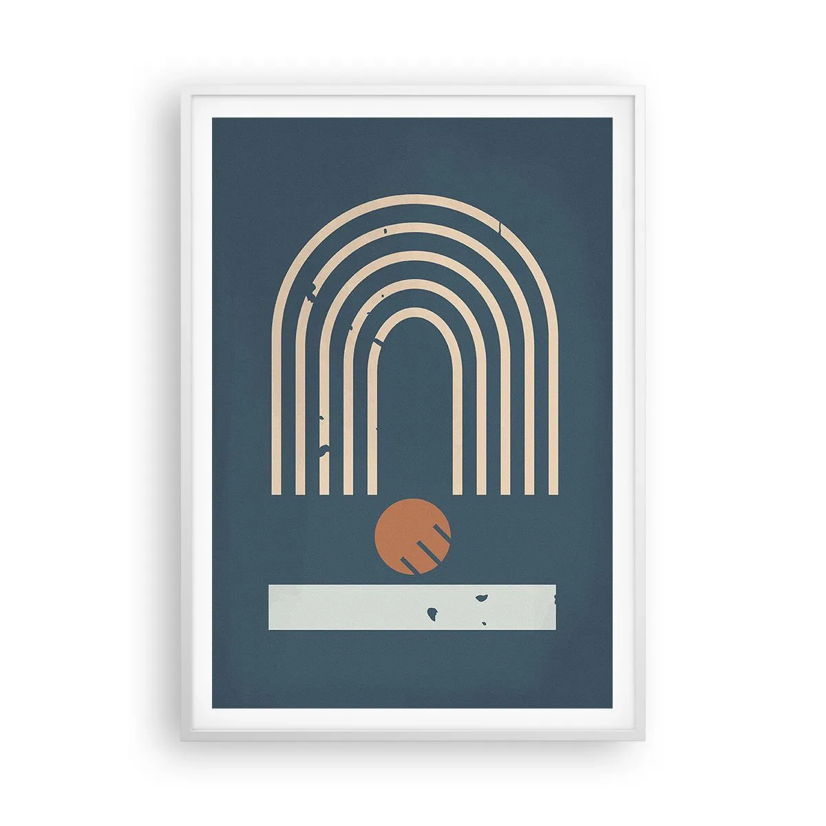 Affiche dans un cadre blanc - Poster - Géométrie sur la grenade - 70x100 cm