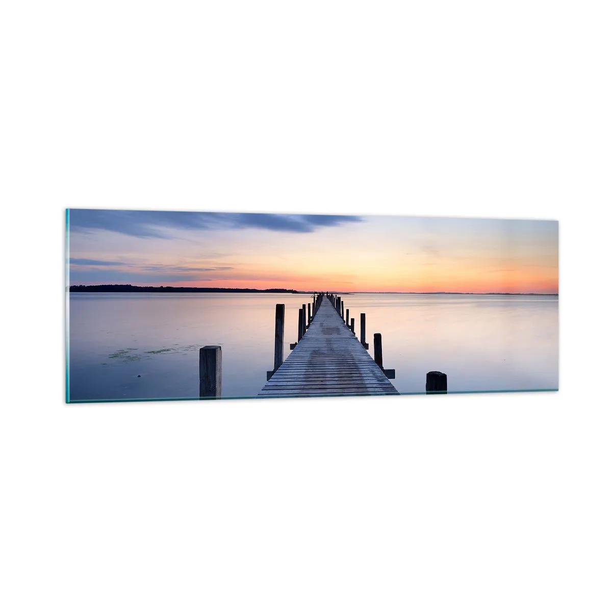 Impression sur verre - Image sur verre - Le calme d'un crépuscule serein - 90x30 cm