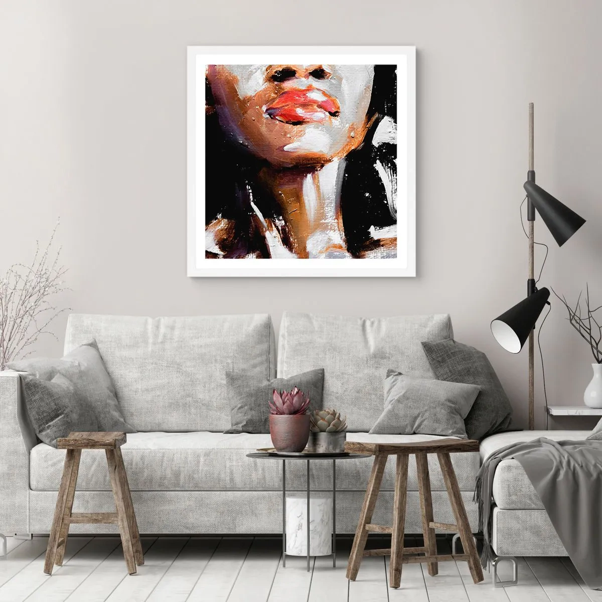 Affiche dans un cadre blanc - Poster - Fierté sans préjugés - 40x40 cm