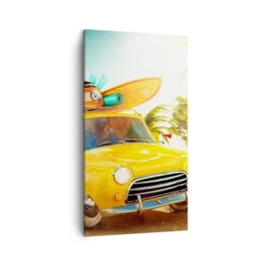 Impression sur toile - Image sur toile - Un voyage pour plus d'un sourire - 45x80 cm