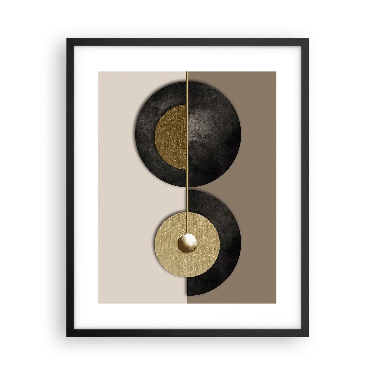 Affiche dans un cadre noir - Poster - Variations autour du cercle - 40x50 cm