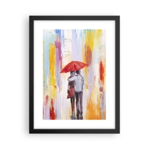 Affiche dans un cadre noir - Poster - Qu'il pleuve encore - 30x40 cm