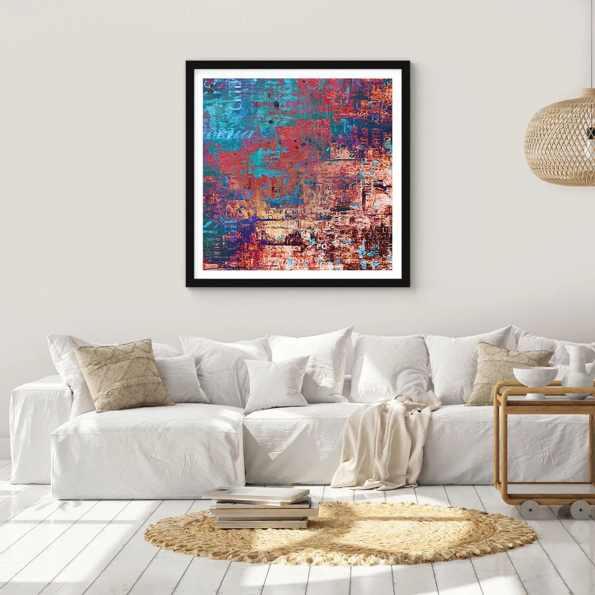 Affiche dans un cadre noir - Poster - Mémoire et oubli - 60x60 cm