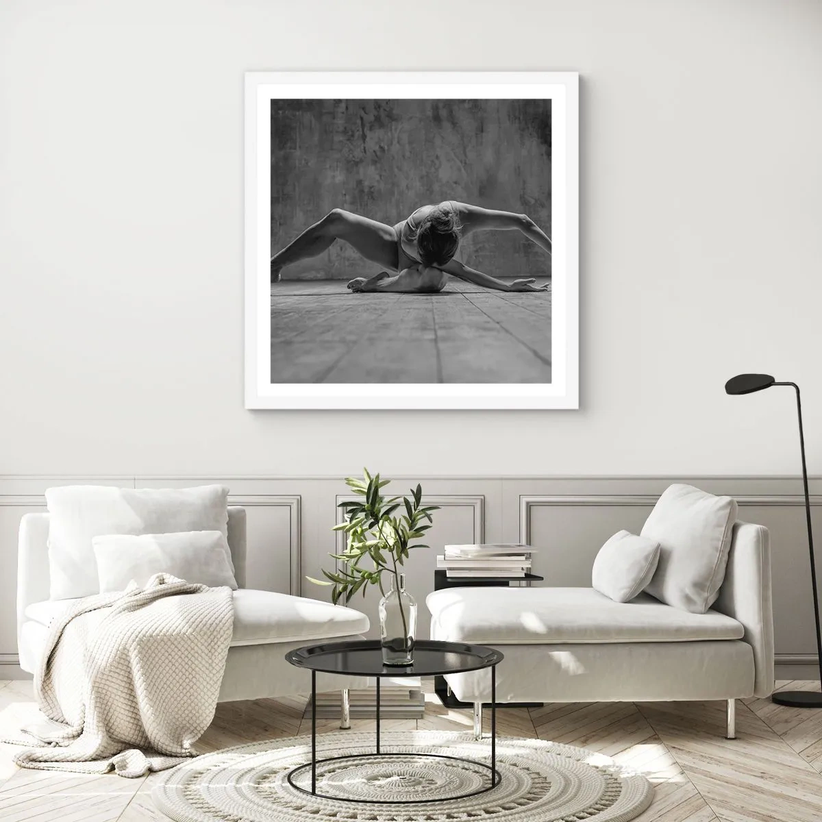 Affiche dans un cadre blanc - Poster - Symétrie trouvée - 60x60 cm