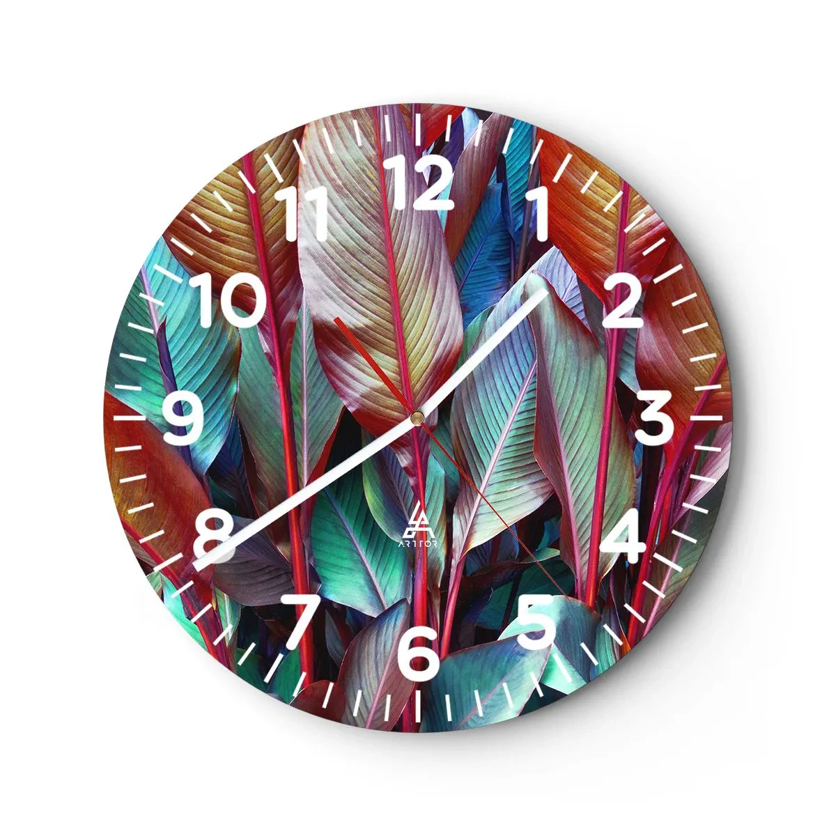 Horloge murale - Pendule murale - Un fourré coloré - 30x30 cm