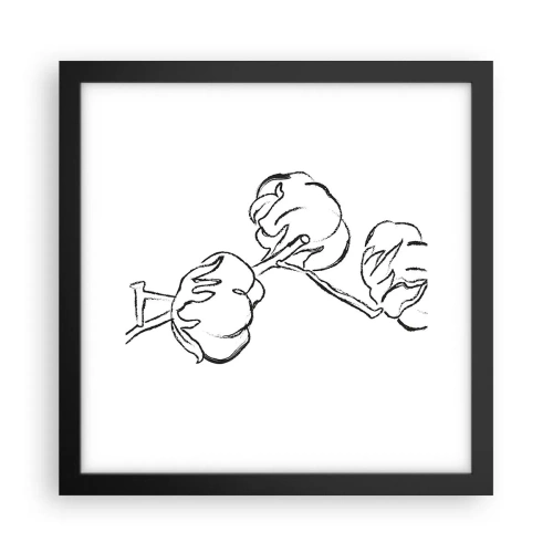 Affiche dans un cadre noir - Poster - Duvet de coton - 30x30 cm