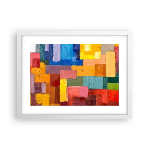 Affiche dans un cadre blanc - Poster - Chacun est différent, tout est coloré - 40x30 cm
