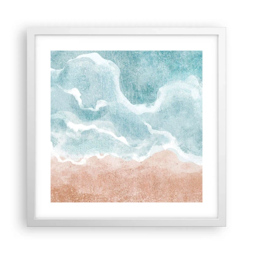 Affiche dans un cadre blanc - Poster - Abstraction du nuage - 40x40 cm