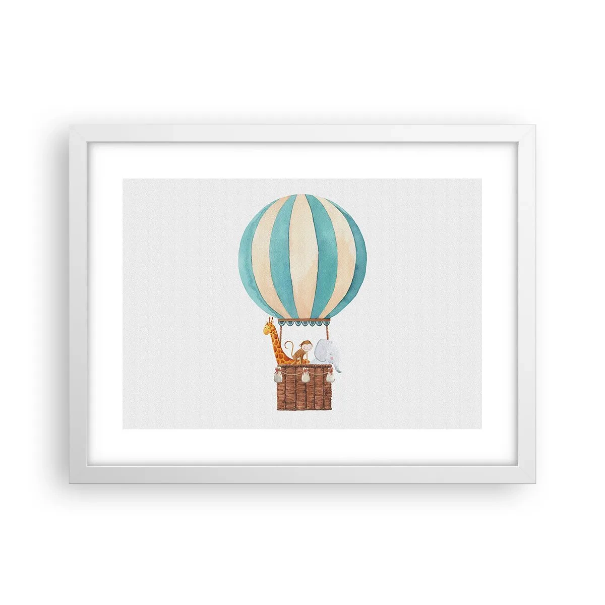 Affiche dans un cadre blanc - Poster - Voyage fantastique - 40x30 cm