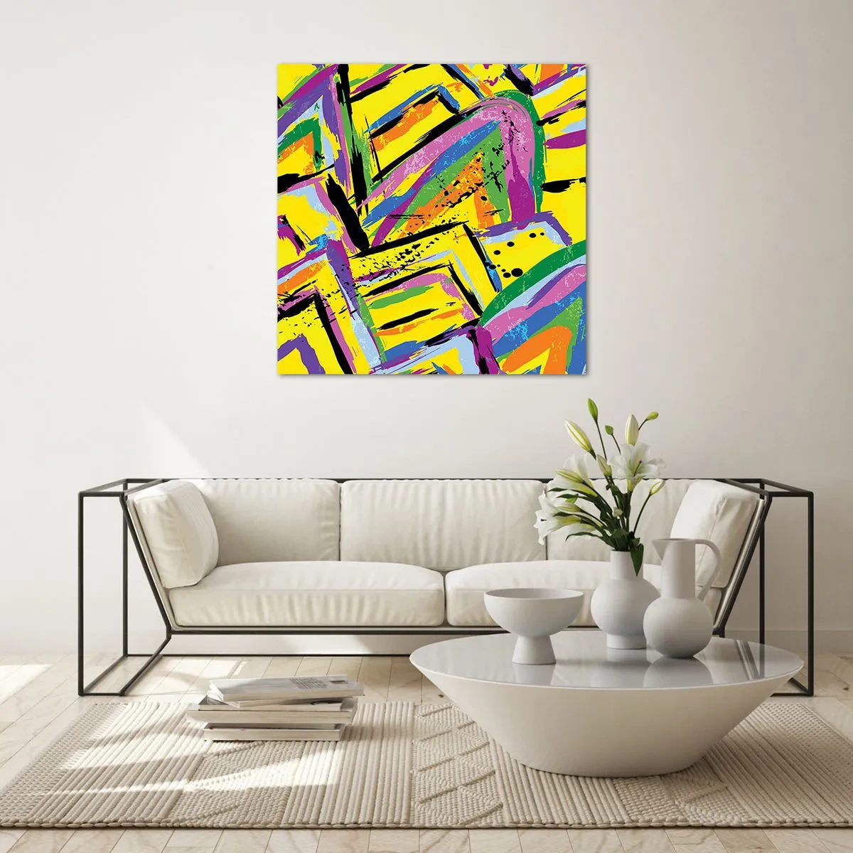 Impression sur verre - Image sur verre - Jusqu'à ce qu'il crie de joie - 70x70 cm