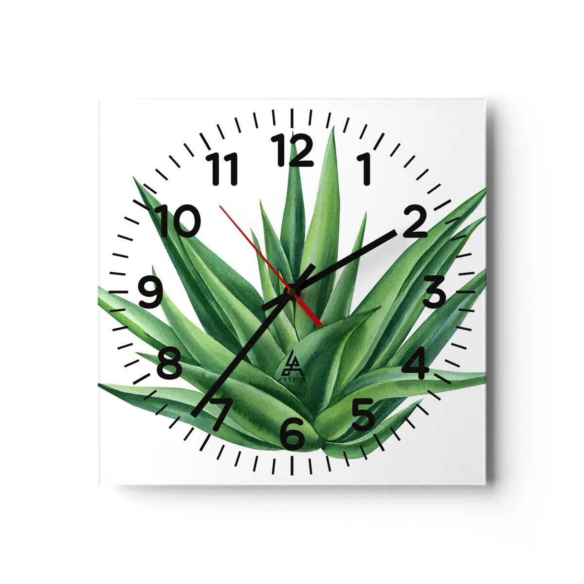 Horloge murale - Pendule murale - Vert – force – vie - 40x40 cm