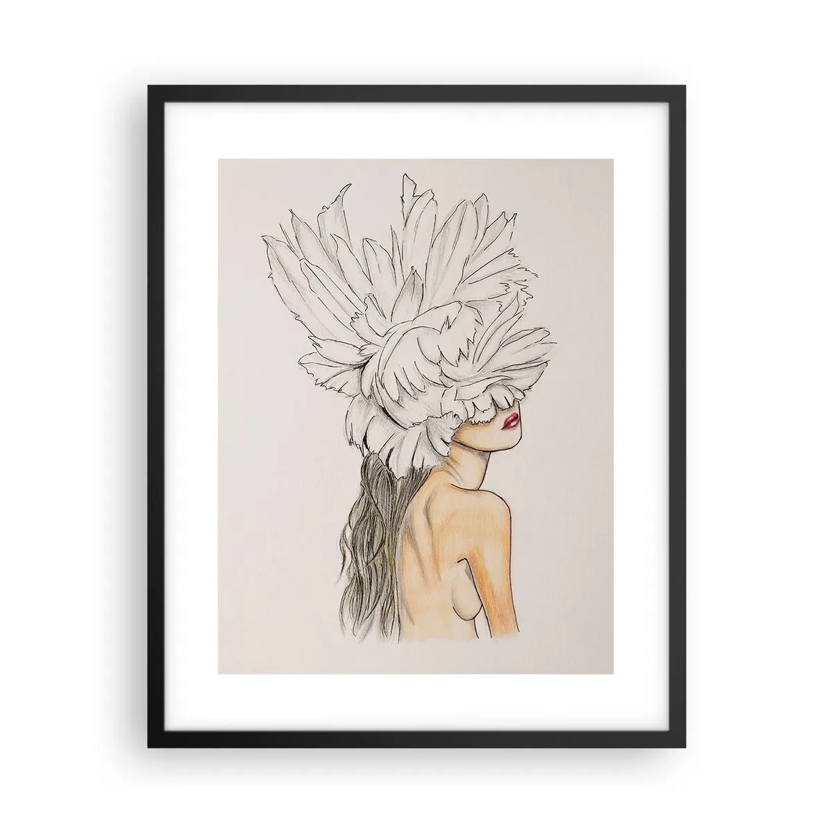 Affiche dans un cadre noir - Poster - Beauté couronnée - 40x50 cm