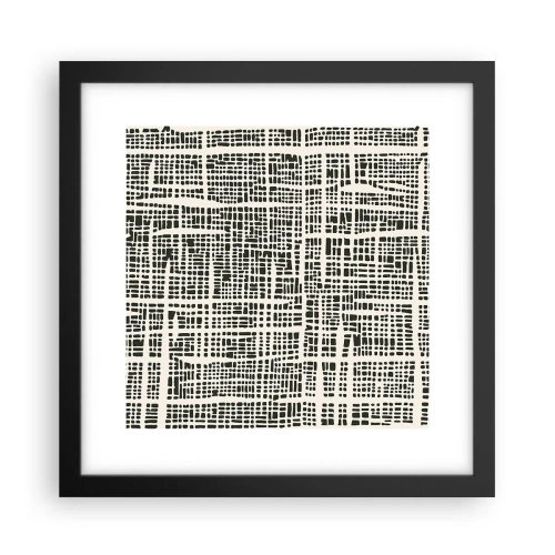 Affiche dans un cadre noir - Poster - Composition tissée - 30x30 cm