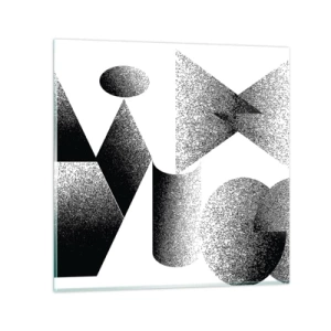 Impression sur verre - Image sur verre - Angles et ovales - 30x30 cm